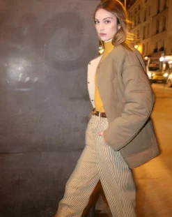 Manteau réversible Virginie kaki/beige-The Korner Online