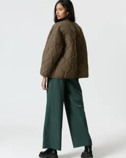 Manteau réversible Virginie kaki/beige-The Korner Online
