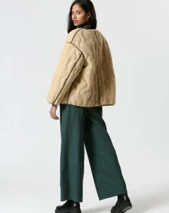 Manteau réversible Virginie kaki/beige-The Korner Online