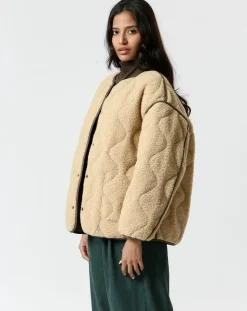 Manteau réversible Virginie kaki/beige-The Korner Online