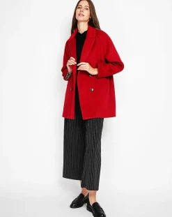 Manteau Sandra bordeaux-Assuili Clearance