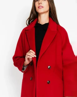 Manteau Sandra bordeaux-Assuili Clearance