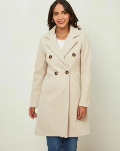Femme L'Armoire de Suzette Manteaux^Manteau Stéphanie écru