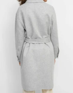 Femme Marc O'Polo Manteaux^Manteau surchemise en Laine mélangée à ceinture gris clair