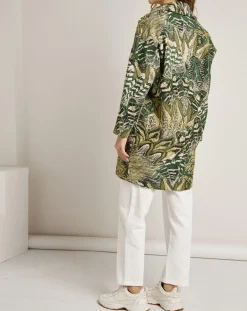 Manteau Victoria à motifs vert-See u Soon New