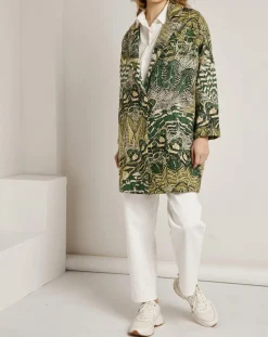 Manteau Victoria à motifs vert-See u Soon New