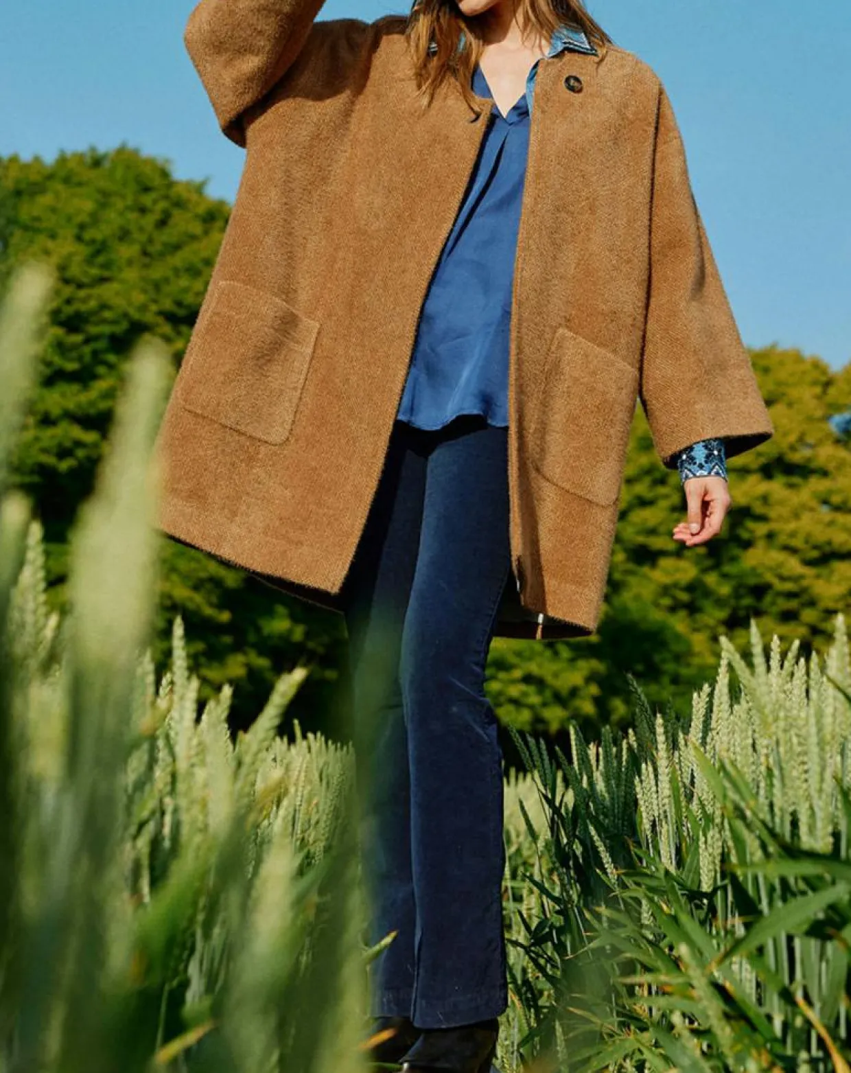 Femme Lauren Vidal Vestes, Blousons^Manteau Zana camel