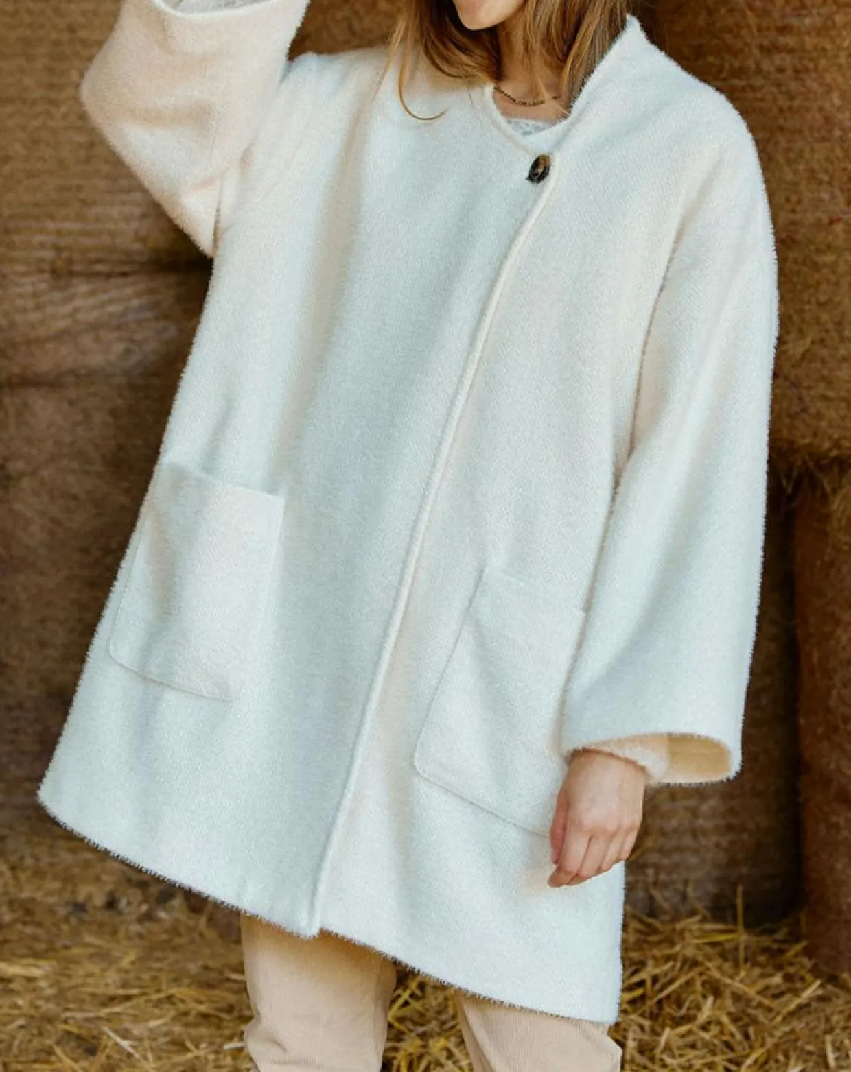 Femme Lauren Vidal Vestes, Blousons^Manteau Zana crème