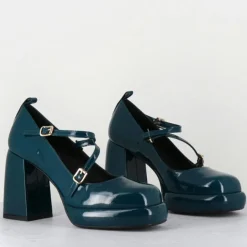 Femme Garrice Lab Sandales À Talons^Mary Jane en Cuir abra bleues - Talon : 8cm