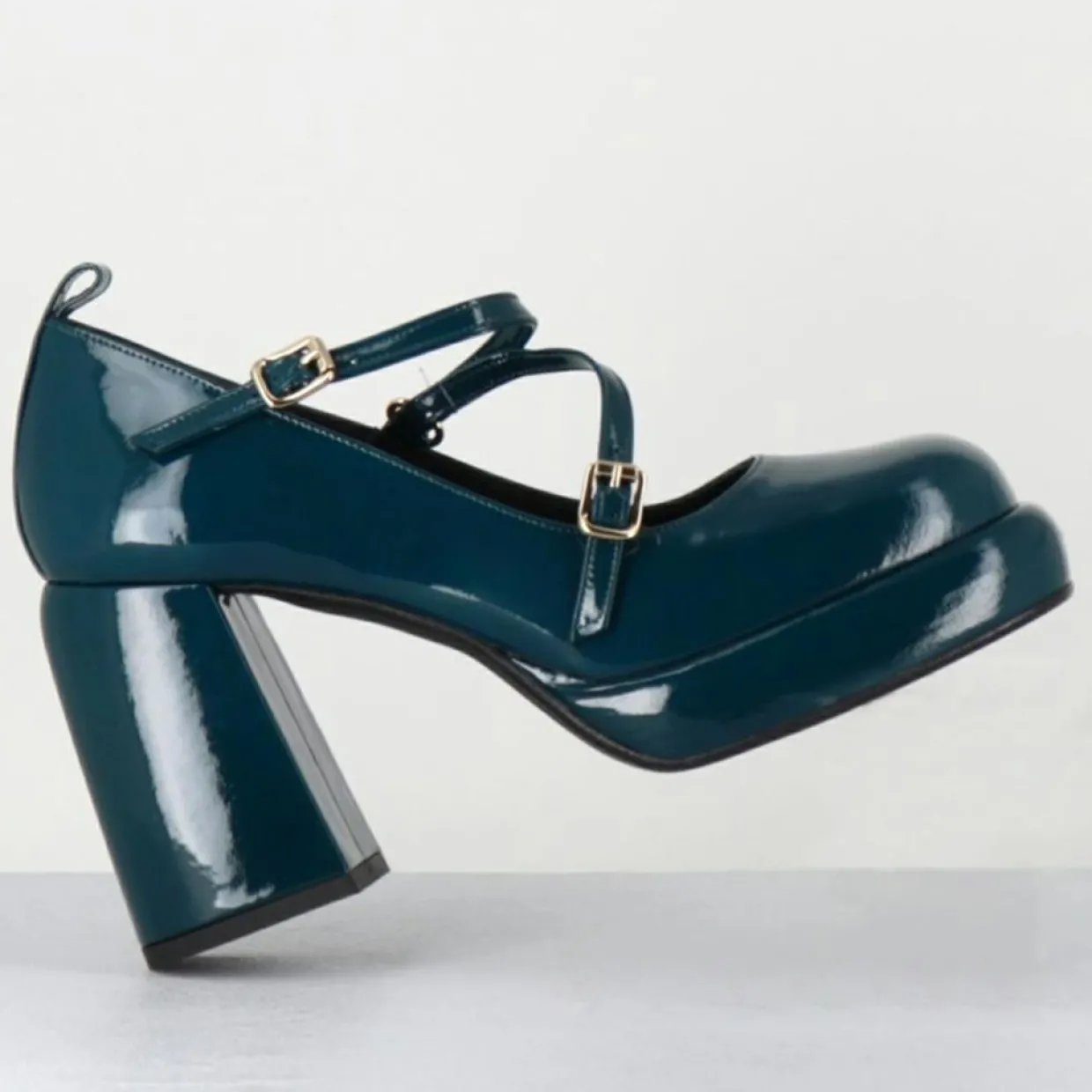 Femme Garrice Lab Sandales À Talons^Mary Jane en Cuir abra bleues - Talon : 8cm