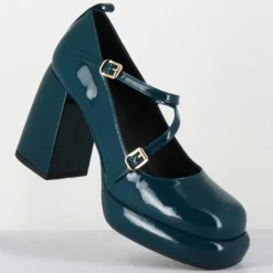 Femme Garrice Lab Sandales À Talons^Mary Jane en Cuir abra bleues - Talon : 8cm
