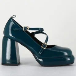 Femme Garrice Lab Sandales À Talons^Mary Jane en Cuir abra bleues - Talon : 8cm