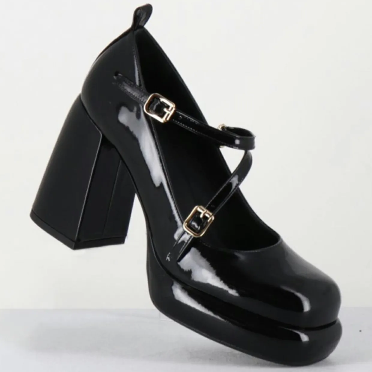Femme Garrice Lab Sandales À Talons^Mary Jane en Cuir abra noires - Talon : 9.5cm