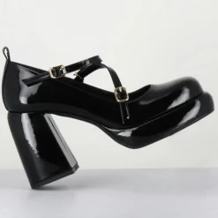 Femme Garrice Lab Sandales À Talons^Mary Jane en Cuir abra noires - Talon : 9.5cm