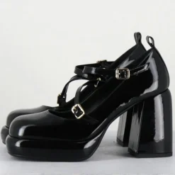 Femme Garrice Lab Sandales À Talons^Mary Jane en Cuir abra noires - Talon : 9.5cm