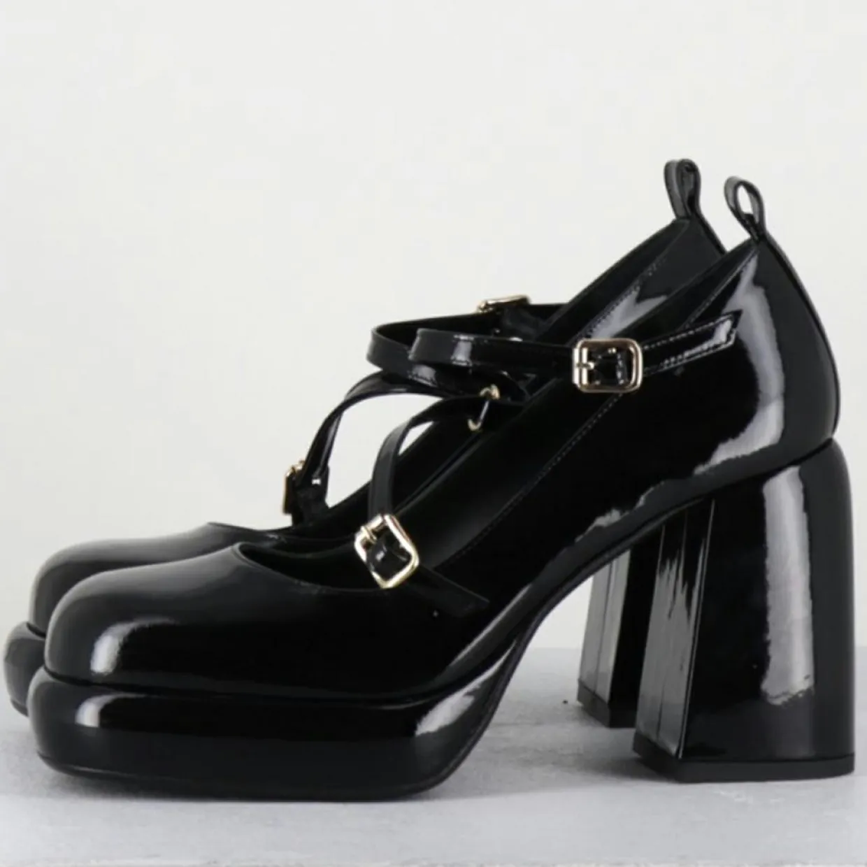 Femme Garrice Lab Sandales À Talons^Mary Jane en Cuir abra noires - Talon : 9.5cm