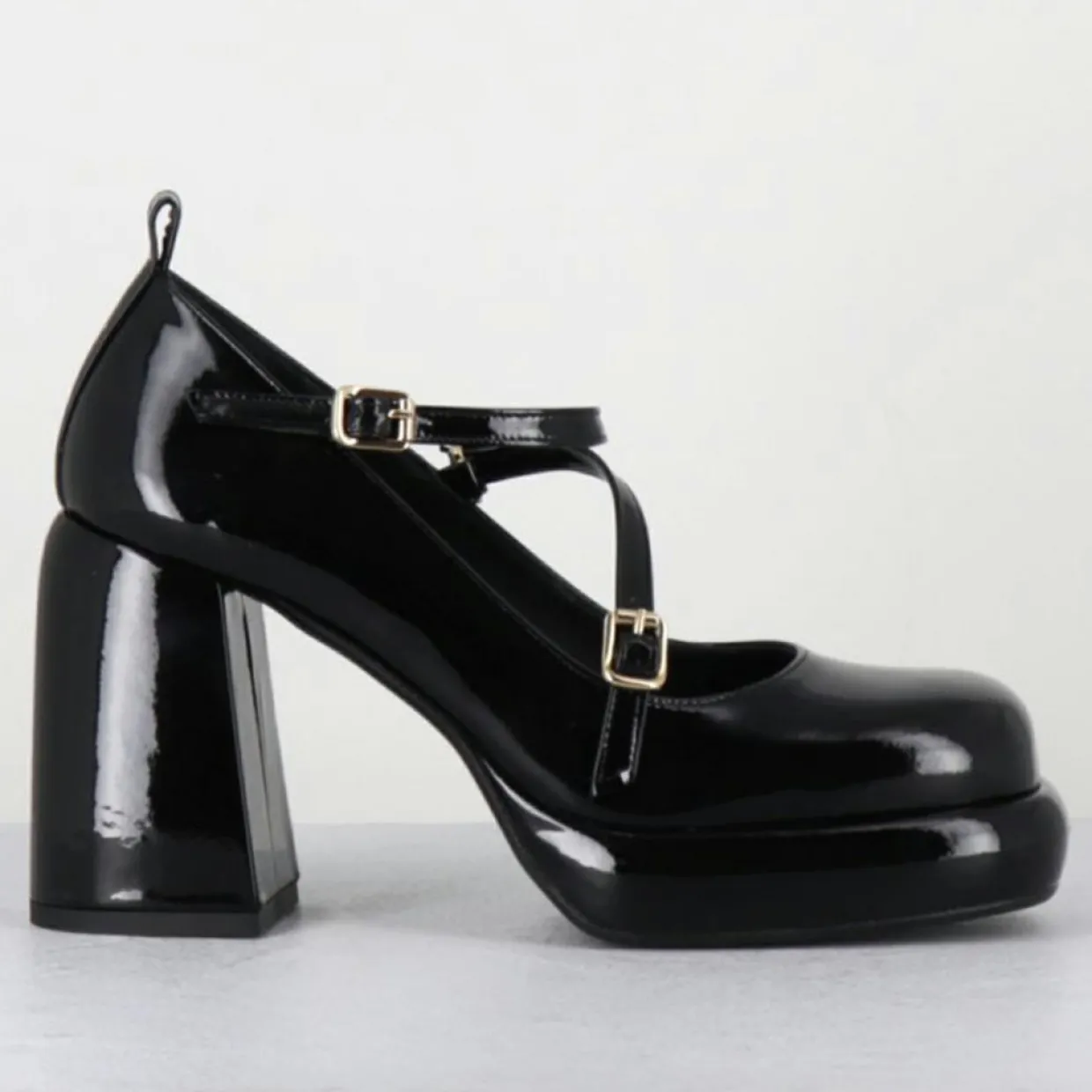 Femme Garrice Lab Sandales À Talons^Mary Jane en Cuir abra noires - Talon : 9.5cm