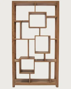 Uniqka Etagères^Maze - Étagère en bois massif de Teck