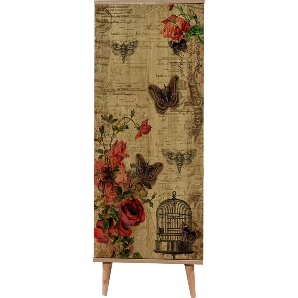 Meuble à chaussure Filinta chêne - 50x135x38 cm-Wooden Art Discount