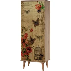 Meuble à chaussure Filinta chêne - 50x135x38 cm-Wooden Art Discount