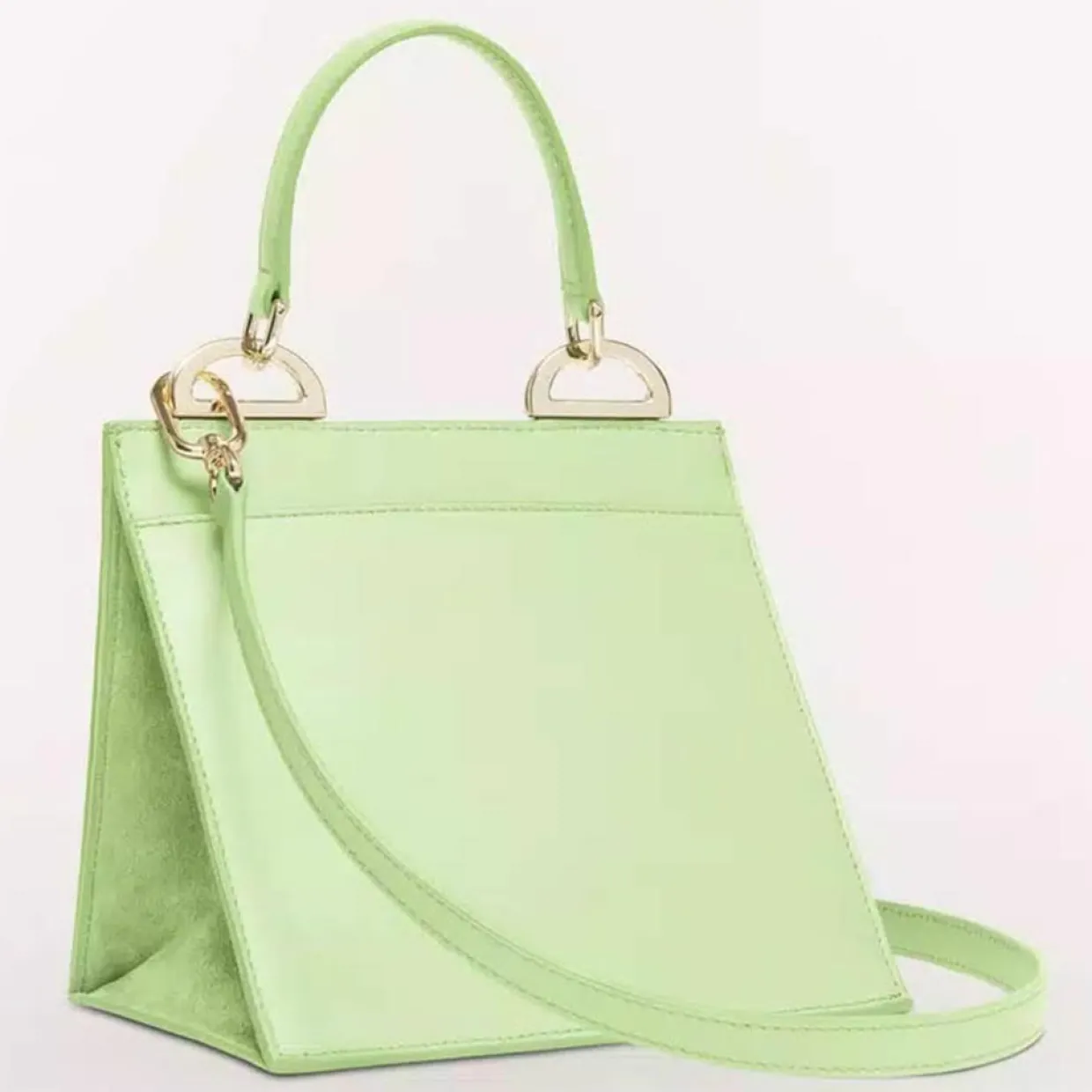 Femme Furla Sacs^Micro Sac à main en Cuir & Velours de Cuir Ligne Future vert 11x9.5x7.5 cm