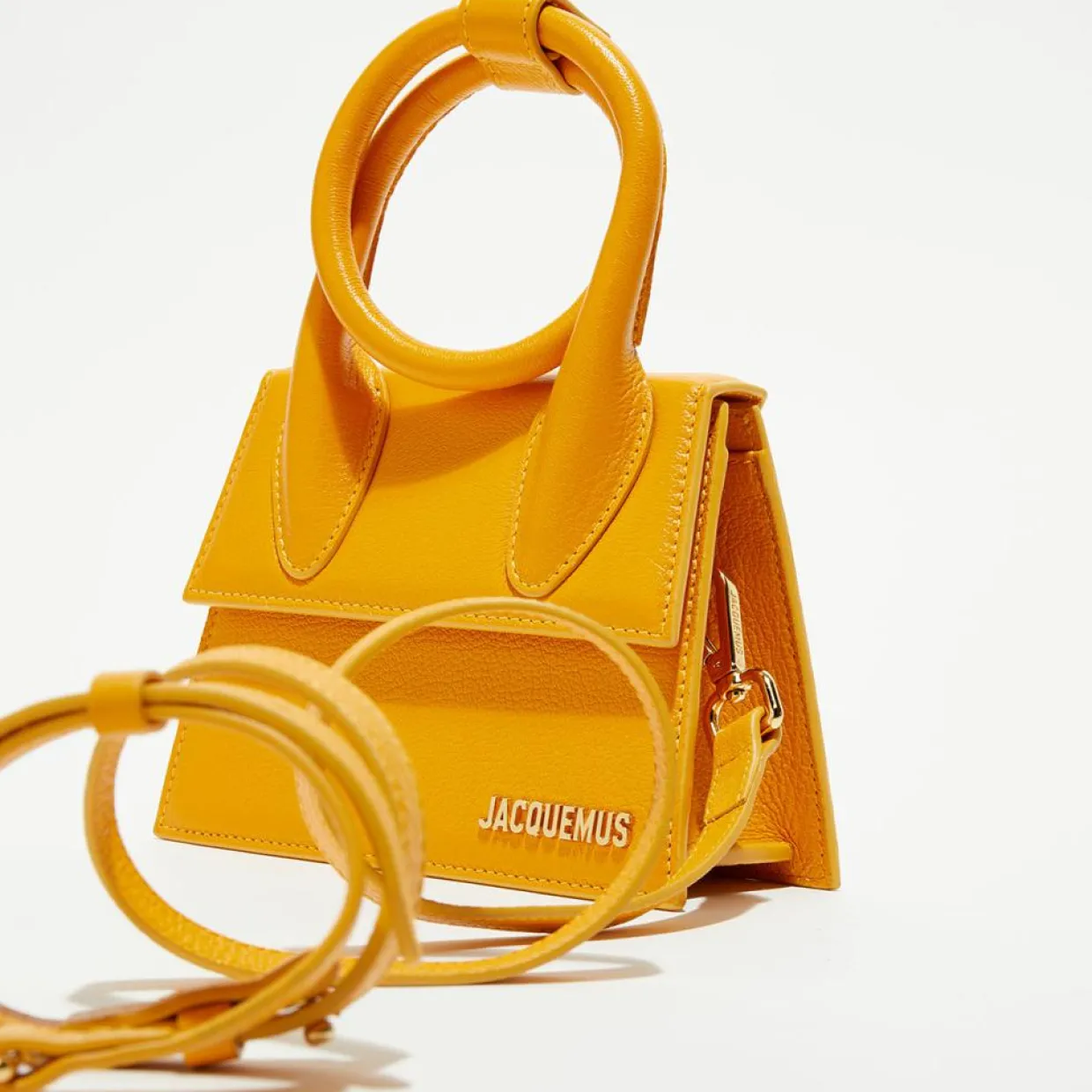 Femme Jacquemus Sacs^Mini sac à main en Cuir Le Chiquito Noeud orange - 18x13.5 cm