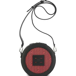 Mini Sac en Toile enduite & Cuir Medoc rouge/noir - 13x13x5.5 cm-Maison Faret Best
