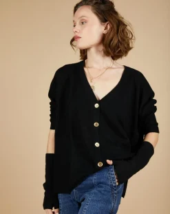Mitaines 100% Cachemire Mindy noires-Cashmere Tribu Clearance