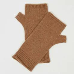 Mitaines 100% Cachemire poignets en côtes Mindy mocha-Cashmere Tribu Hot