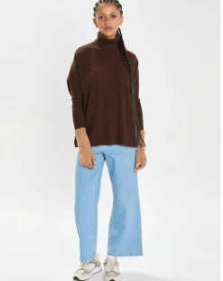 Mitaines 100% Cachemire poignets en côtes Mindy mocha-Cashmere Tribu Hot