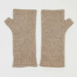 Mitaines 100% Cachemire poignets en côtes Mindy chestnut-Cashmere Tribu New