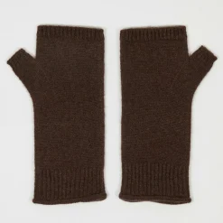 Femme Cashmere Tribu Gants, Moufles^Mitaines 100% Cachemire poignets en côtes Mindy brownie