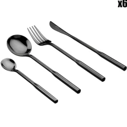 Bjorn Couverts De Table^Ménagère Abel noire - 24 pièces