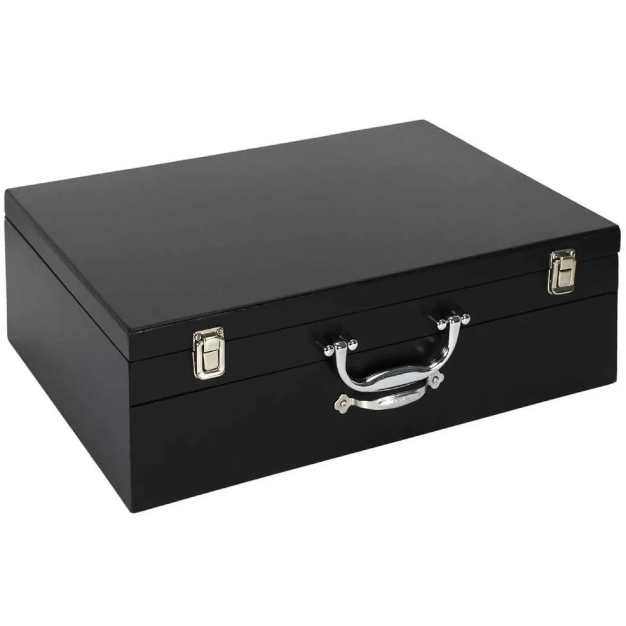 Cook Concept Couverts De Table^Ménagère avec coffret en bois & tiroir noire - 84 pièces