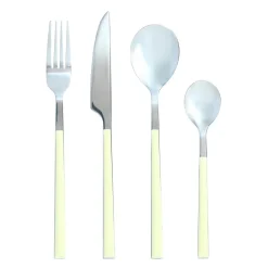 Menastyl Couverts De Table^Ménagère Colorama crème- 24 Pièces