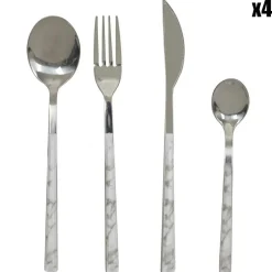 Home Deco Factory Couverts De Table^Ménagère noir/blanc - 16 pièces