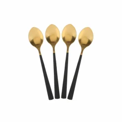 Home Deco Factory Couverts De Table^Ménagère noir/doré - 16 pièces