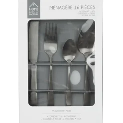 Ménagère noire - 16 pièces-The Home Déco Factory Hot