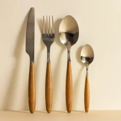 Novastyl Couverts De Table^Ménagère Suva24 Pièces En AcierInoxydable Effet Bois