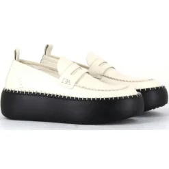 Femme Oa Non Fashion Mocassins^Mocassins en Cuir blancs - Talon 5 cm