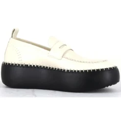 Femme Oa Non Fashion Mocassins^Mocassins en Cuir blancs - Talon 5 cm