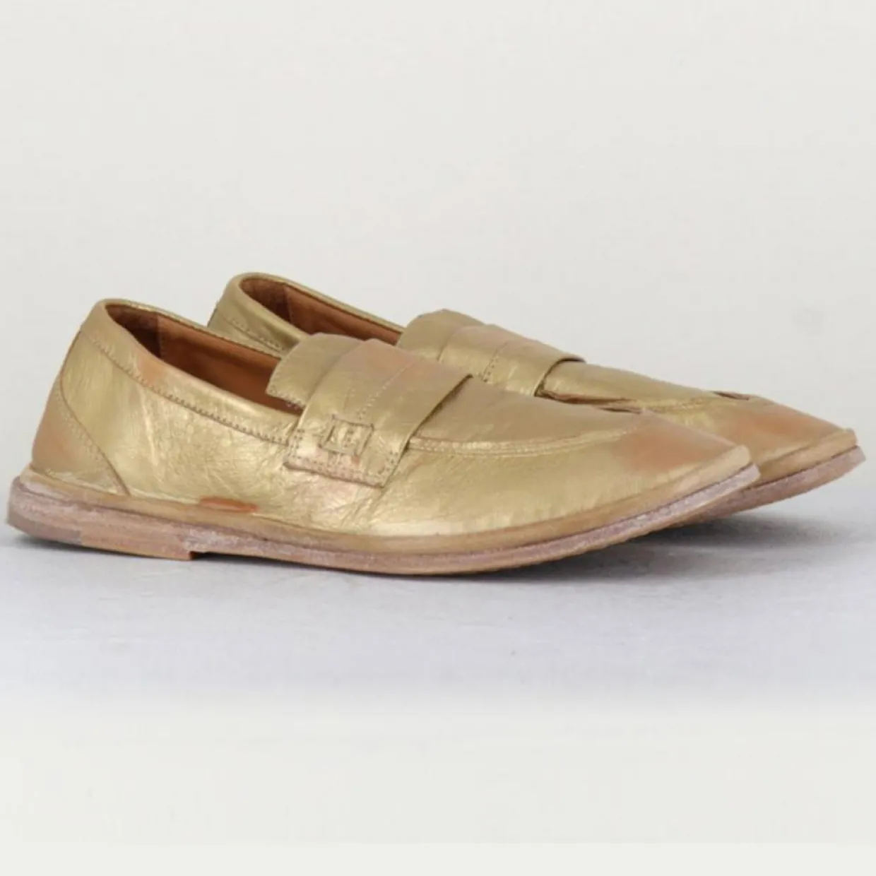 Femme MOMA Mocassins^Mocassins en Cuir dorés