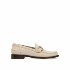 Femme Salvatore Ferragamo Mocassins^Mocassins en cuir Maryan crème