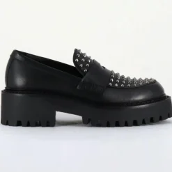 Femme Vic Matie Mocassins^Mocassins en Cuir noirs - Talon 5 cm