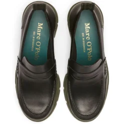 Mocassins en Cuir semelle épaisse noirs-Marc O'Polo Online