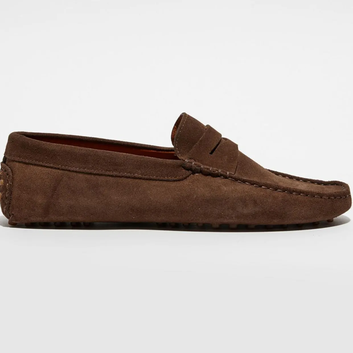 Homme Loafers Mocassins^Mocassins en Velours de Cuir Martin marron