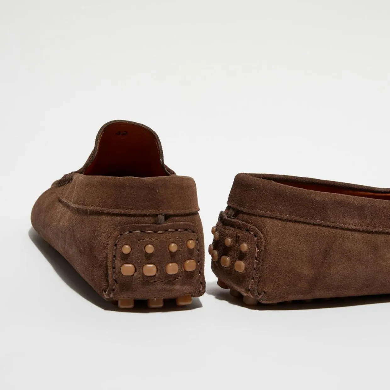 Homme Loafers Mocassins^Mocassins en Velours de Cuir Martin marron