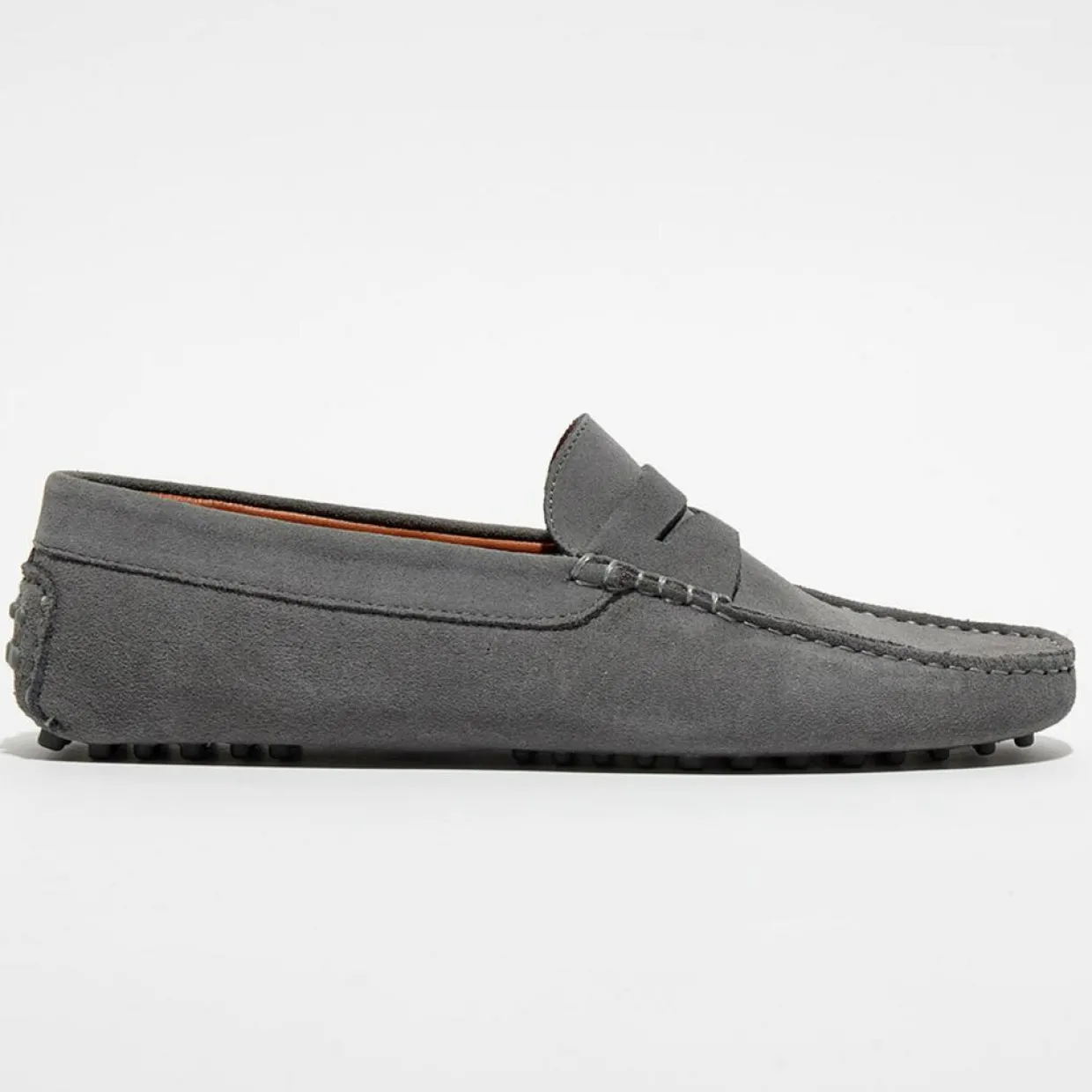 Homme Loafers Mocassins^Mocassins en Velours de Cuir Adam gris