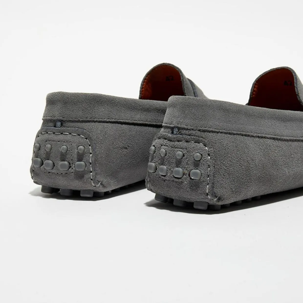 Homme Loafers Mocassins^Mocassins en Velours de Cuir Adam gris