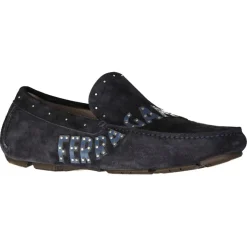 Mocassins en Velours de Cuir Andren marine-Salvatore Ferragamo Best
